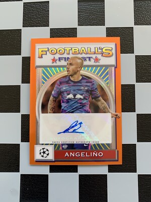 2021-22 Topps Finest Flashbacks UCL 1993 Auto Angelino Orange /10 RB Leipzig