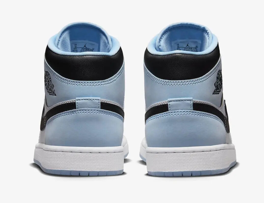 Nike Air Jordan 1 Mid Ice Blue Nubuck DV1308-104 Men's Size