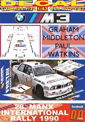 BMW M3 G.MIDDLETON MANX INTER. DECAL R. 1990 5th (01)