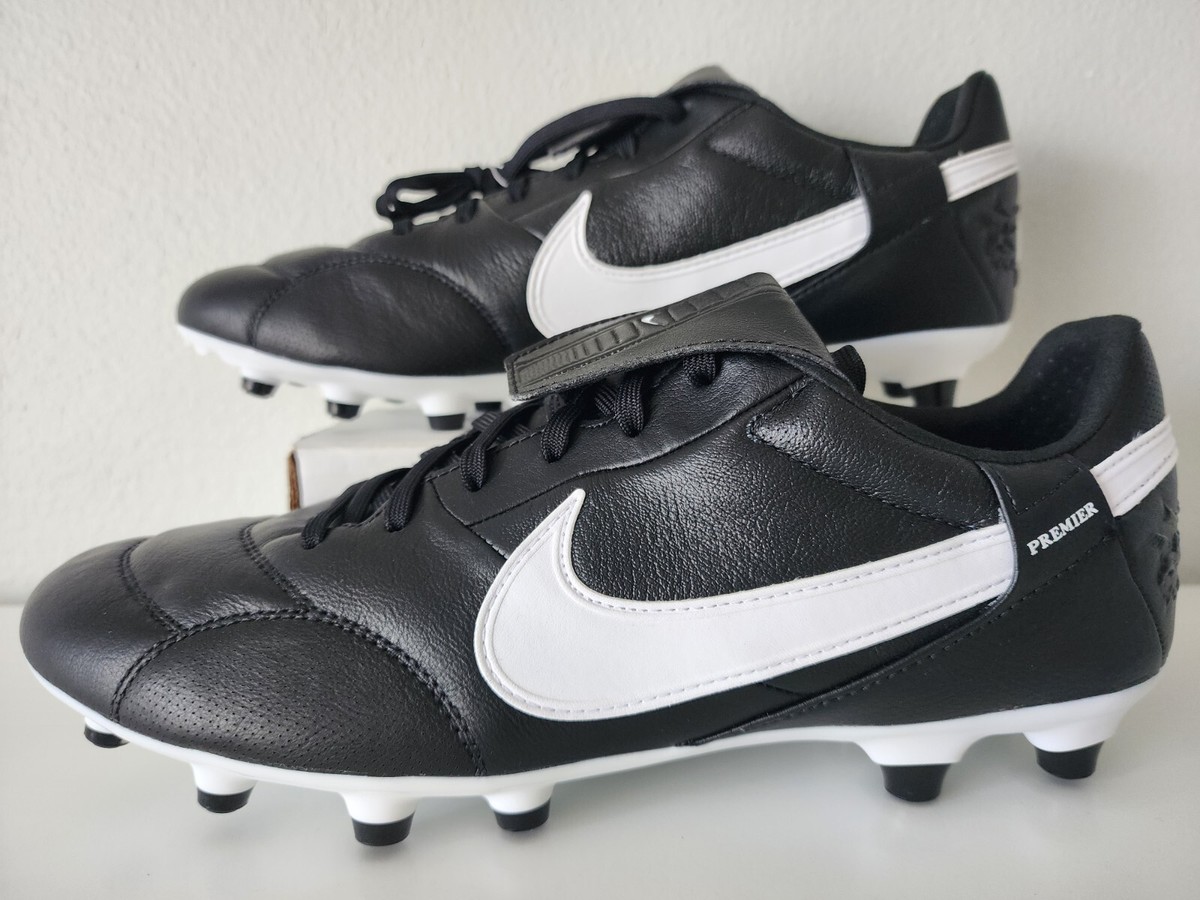 Nike Premier 3 FG Firm Ground Soccer Cleats Black White OREO Size