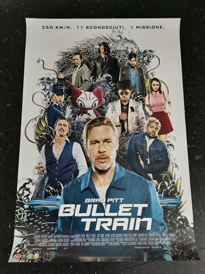 BULLET TRAIN Original Movie Poster 27X40'' 1 Side Italian BRAD PITT