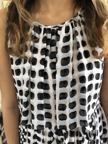 KATE SPADE NEW YORK ISLAND STAMP PRINT SILK CHIFFON POPOVER DRESS SIZE 2~$448+ - Picture 7 of 12