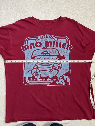 Mac Miller - “Presenting … The Most Dope Since ‘92” - Maroon Shirt - Size Large - Picture 5 of 9