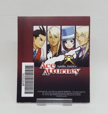Nintendo DS Apollo Justice Ace Attorney - Club Nintendo VIP