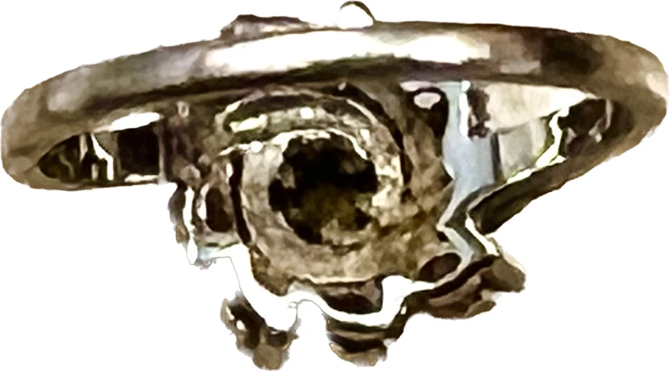 Anillo de oro amarillo y blanco de 14K TCW 0,1 diamantes redondeados talla 6,5 anillo 3,31 gramos Foto 3 de 3