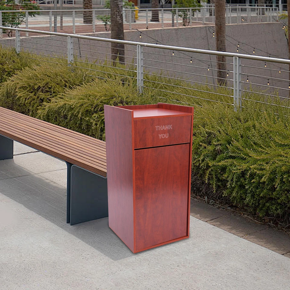 Gabinete para cubo de basura de restaurante de autoservicio con bandeja de 40 galones independiente Foto 2 de 4