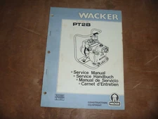 Wacker PT2B Trash Pump Service Repair Operator Maintenance Parts Catalog Manual