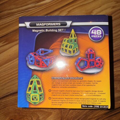 Magformers Building Set 48 pieces Magnetic Shapes (New, Sealed) - Picture 3 of 4