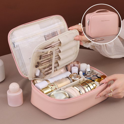 Portable Travel Cosmetic Bag Large Capacity Waterproof Toiletry Bag Storage B AT - Photo 2/16