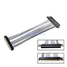 PCIE 4.0 Extension Cable 16x Shielded High Speed GPU Riser Cable 180 Degree