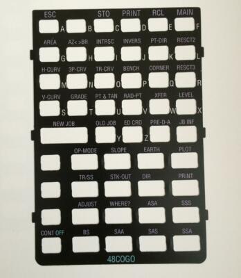 New TDS 48Cogo Surveying Overlay - for HP 48GX Calculator/Cards