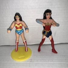 vtg Wonder Woman action figure Robert Demar cupholder DC comic 1985 & BK toy