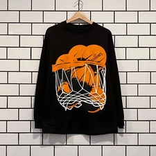 PLEASURES HOOPS LONG SLEEVE TEE BLACK
