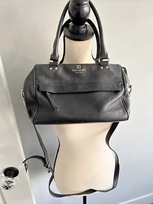 Kate Spade New York Alida Grant Park  Black Leather Crossbody Bag