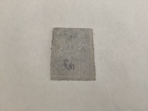 Victoria 6d Blue ,Queen on throne used SS#2 imperf barrel cancel - Picture 2 of 2