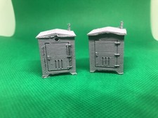 HO scale signal box 3d print in primer ready for paint 1 with light insert 1 w/o