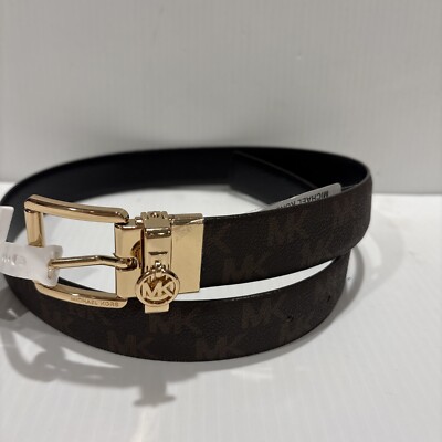 MICHAEL KORS ロゴバックル ベルト ブラック New MICHAEL KORS MK LOGO REVERSIBLE Belt Brown /Black Color