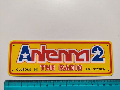 ANTENNA STICKER 2 THE RADIO CLUSONE BERGAMO STICKER 80s ORIGINAL