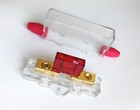 In-Line Car Audio GOLD MAXI Blade Fuse Holder 8GA - 4GA. 12V/24V/36V + 1pc. Fuse
