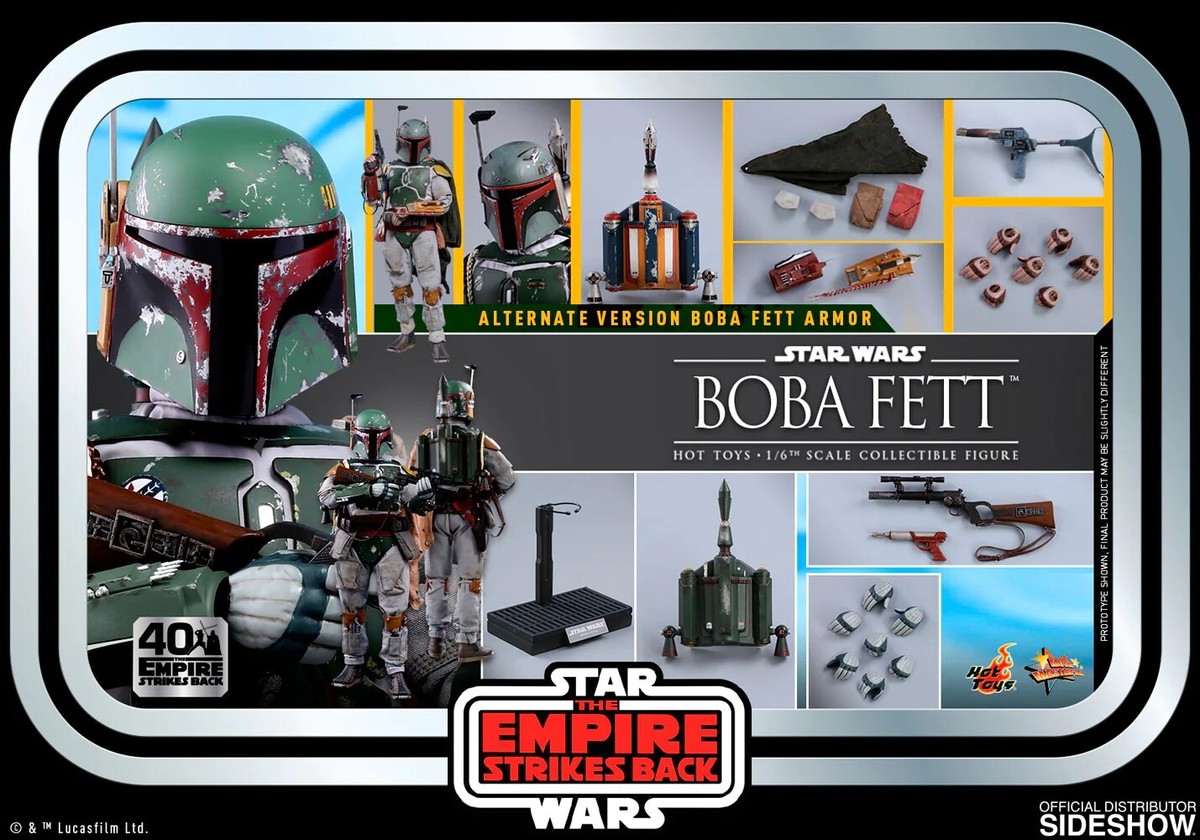 未開封 SIDESHOW STAR WARS Boba Fett フィギュア Boba Fett (Vintage Color Version) 40th Anniversary Sixth