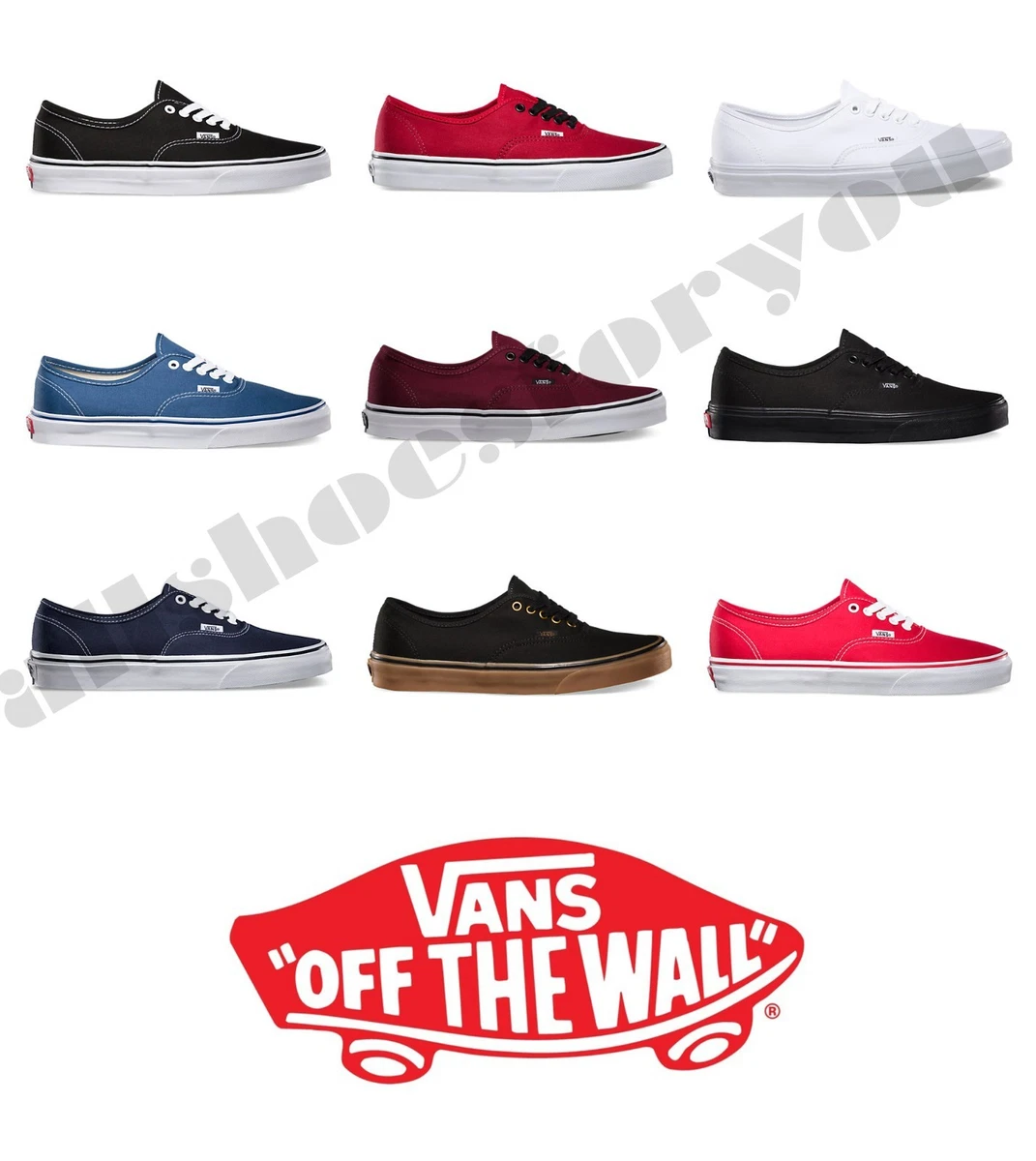 despensa en el medio de la nada Embajada VANS CLASSIC AUTHENTIC NEW IN BOX All Sizes 4.5-15 Canvas Fast Shipping |  eBay