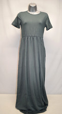 NWT Quince Tencel Jersey Maternity Maxi Dark Olive Green Dress Size Small