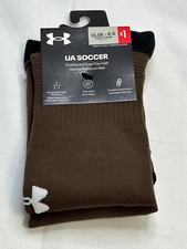 NEW Under Armour UA Soccer Over-The-Calf Socks Youth 13.5K-4.5Y Cleveland Brown