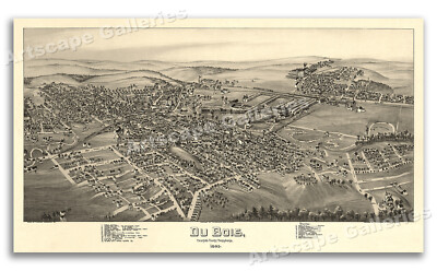 Du Bois Pennsylvania 1895 Historic Panoramic Town Map - 20x36