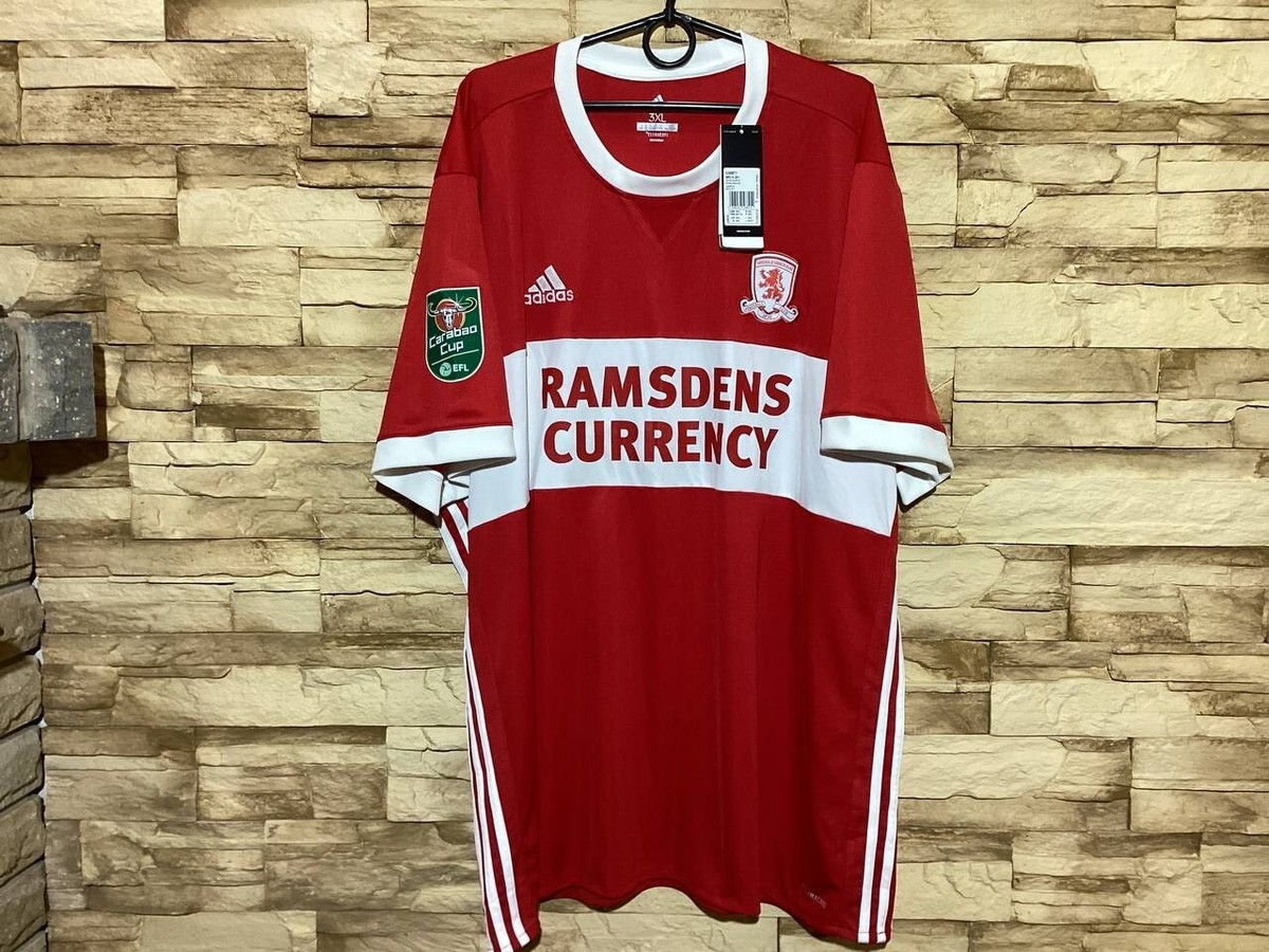 MIDDLESBROUGH 2017 2018 Home Football Shirt Soccer Jersey Adidas
