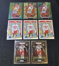 Felix Anudike-Uzomah Rookie Lot(8) Rated Rookie, Mosaic Green CHIEFS Super Bowl