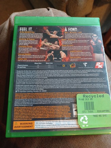 WWE 2K15 (Microsoft Xbox One, 2014) Case And Manual Only - Picture 3 of 3