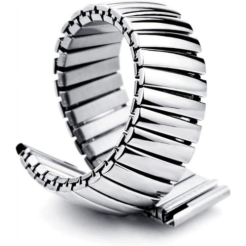 Blekon Women's 18mm Stainless Steel Stretch Watch Band Replacement, Straight End - Picture 14 of 31