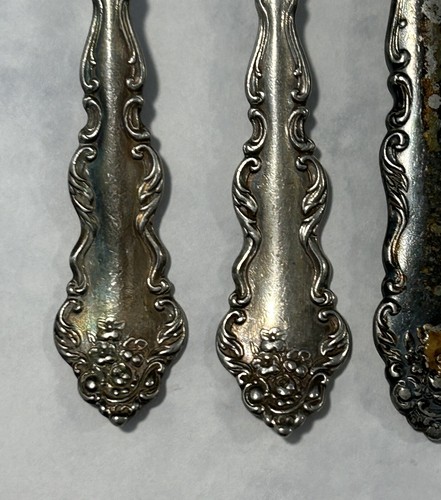 Holmes & Edwards Flatware Silver Plate Lafayette XIV 2 Forks 4 Knives C 1908 6pc - Picture 3 of 13