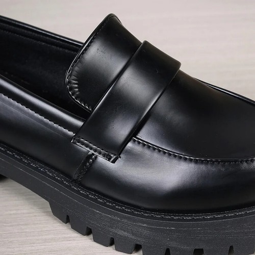 Mocassini donna scarpe singole donna scarpe spesse in pelle pu - Foto 14 di 16