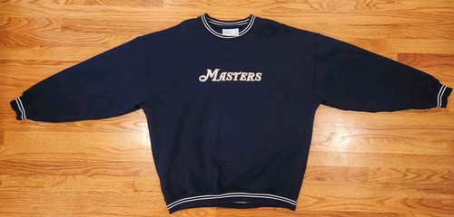 Masters Slazenger Pullover Augusta National Golf Shop XL 90s Crewneck Navy Blue - Picture 3 of 24