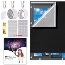 Portable Blackout Curtain Travel Cuttable Window Shades for Bedroom Baby Nursery