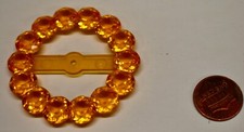 VINTAGE SCARF BUCKLE SLIDE BUCKLE FAUX TOPAZ RHINESTONE PLASTIC ACCESSORY50s