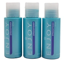 Enjoy Hair Straightener Lotion - Straightens Hair & Controls Frizz 2 Oz- 3 Pack