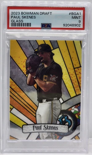 2023 Bowman Draft Paul Skenes #BGA-1 Glass Rookie RC PSA 9 Pittsburgh Pirates