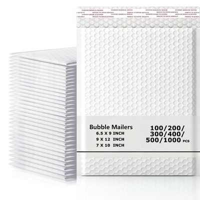 Any Size White Poly Bubble Mailers Shipping Mailing Padded Bags Bubble Envelopes