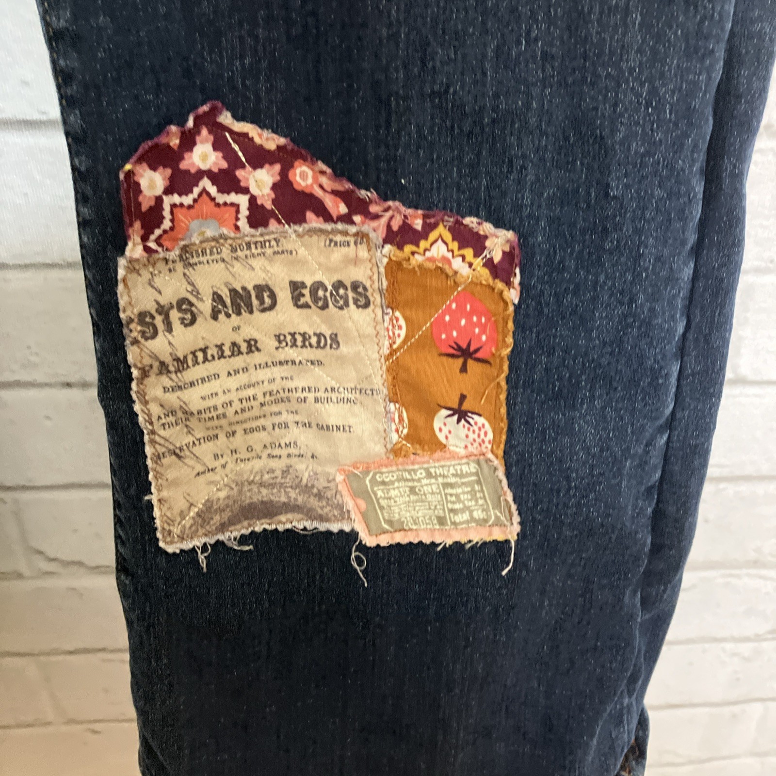 Handmade Patchwork Jeans Upcycled Boho Denim GAP … - image 5