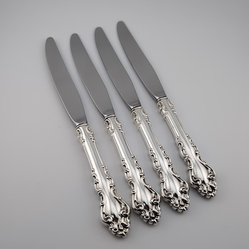 Reed & Barton Spanish Baroque Sterling Silver Place Knives - 9 1/8" - Set of 4 - Picture 1 of 2