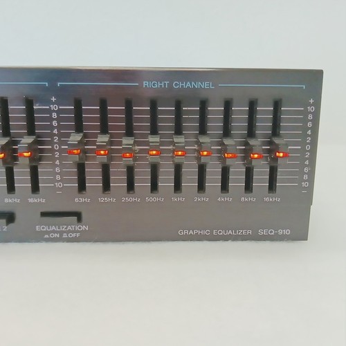 SONY SEQ-910 Graphic Equalizer 9-Band Spectrum Analyzer Audio Tested and Working - Afbeelding 6 van 13