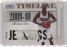 2009 Playoff National Treasures Timeline Materials 19/25 Brandon Jennings #4 nd3