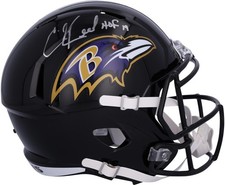 Ed Reed Baltimore Ravens Signed Speed Replica Helmet with 