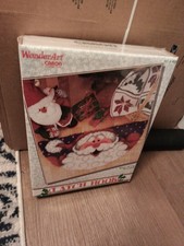 Wonder Art Caron Latch Hook Kit 4659 Kris Kringle Inside Mat 33"X 16" Santa New
