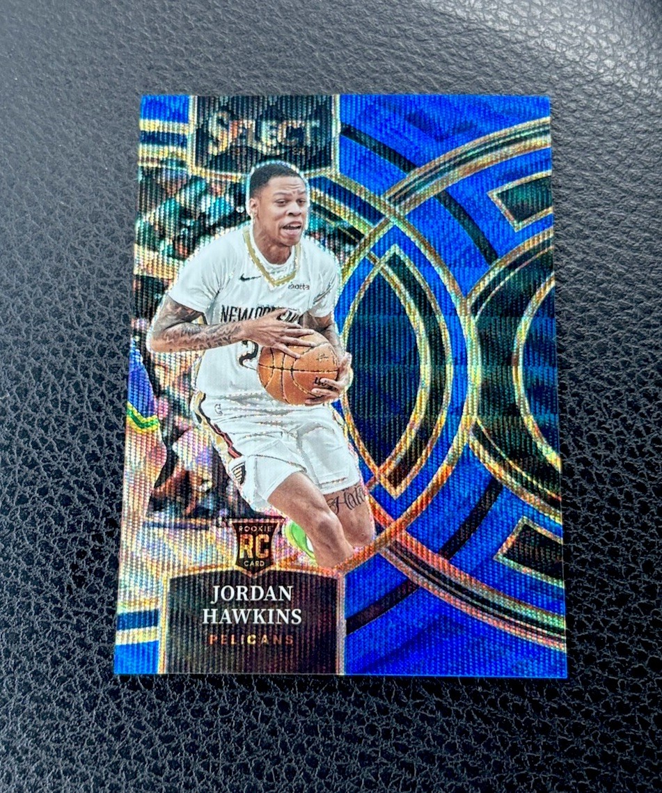JORDAN HAWKINS 2023-24 SELECT PREMIER ROOKIE BLUE WAVE PRIZM RC /75