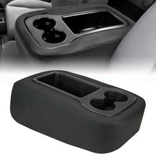 Center Console Jump Armrest Seat Top Cover Black Leather Compatible With Chevy S