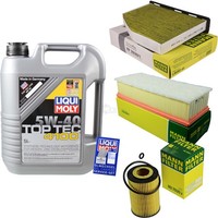 Mann Inspektionspaket 5L Liqui Moly Top Tec 4100 5W-40 FüR Skoda Yeti 2.0 Tdi