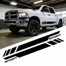 2x Sport Glossy Black Vinyl Side Door Decal Trim For Dodge Ram 1500 2500 3500 2x Sport Glossy Black Vinyl Side Door Decal Trim For Dodge Ram 1500 2500 3500